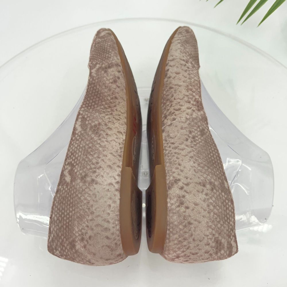 Born Women's Adour Flats Size 7.5 Ballet Shoe Brown Tan Leather Snakeskin Comfy - Picture 8 of 14
